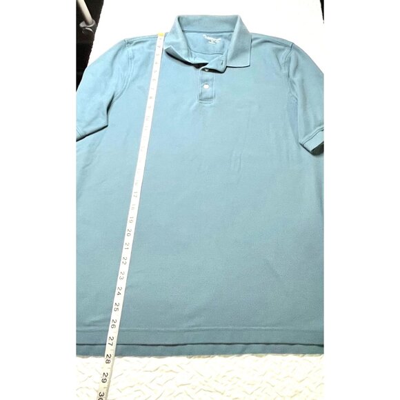Croft & Barrow Signature Polo Shirt L Blue Cotton/Poly Men's - Picture 2 of 4